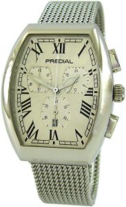 Predial Tonneau Chronograph Milanaise Uhrband poliert 