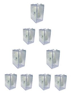 9x Sammel Box klar stapelbar Uhren Sammler Uhrbox Stapelbox watch box ohne Uhr