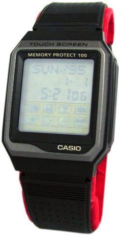 Casio Memory Protect 100 touch screen LCD Uhr vintage men watch 1553 VDB-100