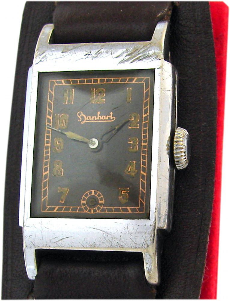 Hanhart Formwerk vintage Herren Armbanduhr classic mens watch art deco Uhr