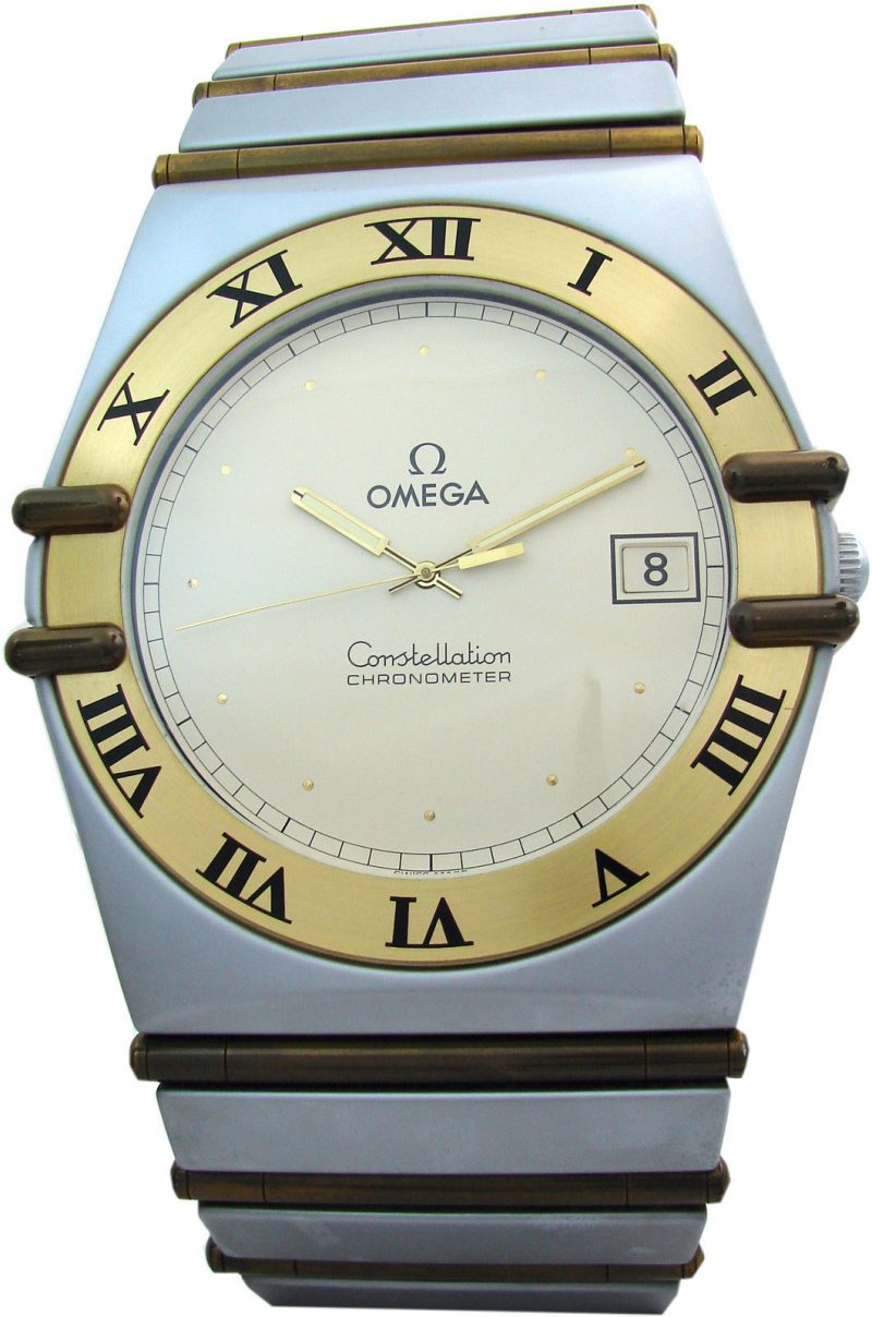 Konzessionärsuhr omega design constellation classic showroom watch Ausstellung