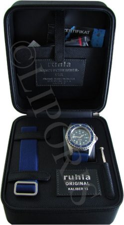 Ruhla 66-53 Kampfschwimmer Uhr NVA Replika II blau original UMF Kaliber 13 Quarz