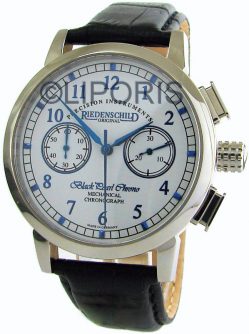 Riedenschild Black Pearl mechanischer Handaufzug Chronograph Herrenuhr 17 Steine