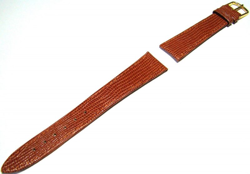 Herren Uhrenarmband Leder braun Teju design vintage NOS Bandanstoß 18mm