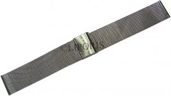RUHLA Edelstahl Uhrenarmband Milanaise mit Klappschließe unisex Bandanstoß 20mm