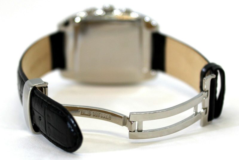 pallas Made in Germany Herrenuhr großer Chronograph Quarz Uhrband Leder schwarz