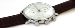 Wartburg Herrenuhr Chronograph Edelstahl Germany Quarz Bauhaus Stil Leder braun liporis Uhren
