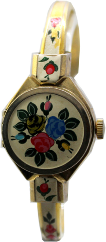 Alfex Blumen Motiv Damen Uhr