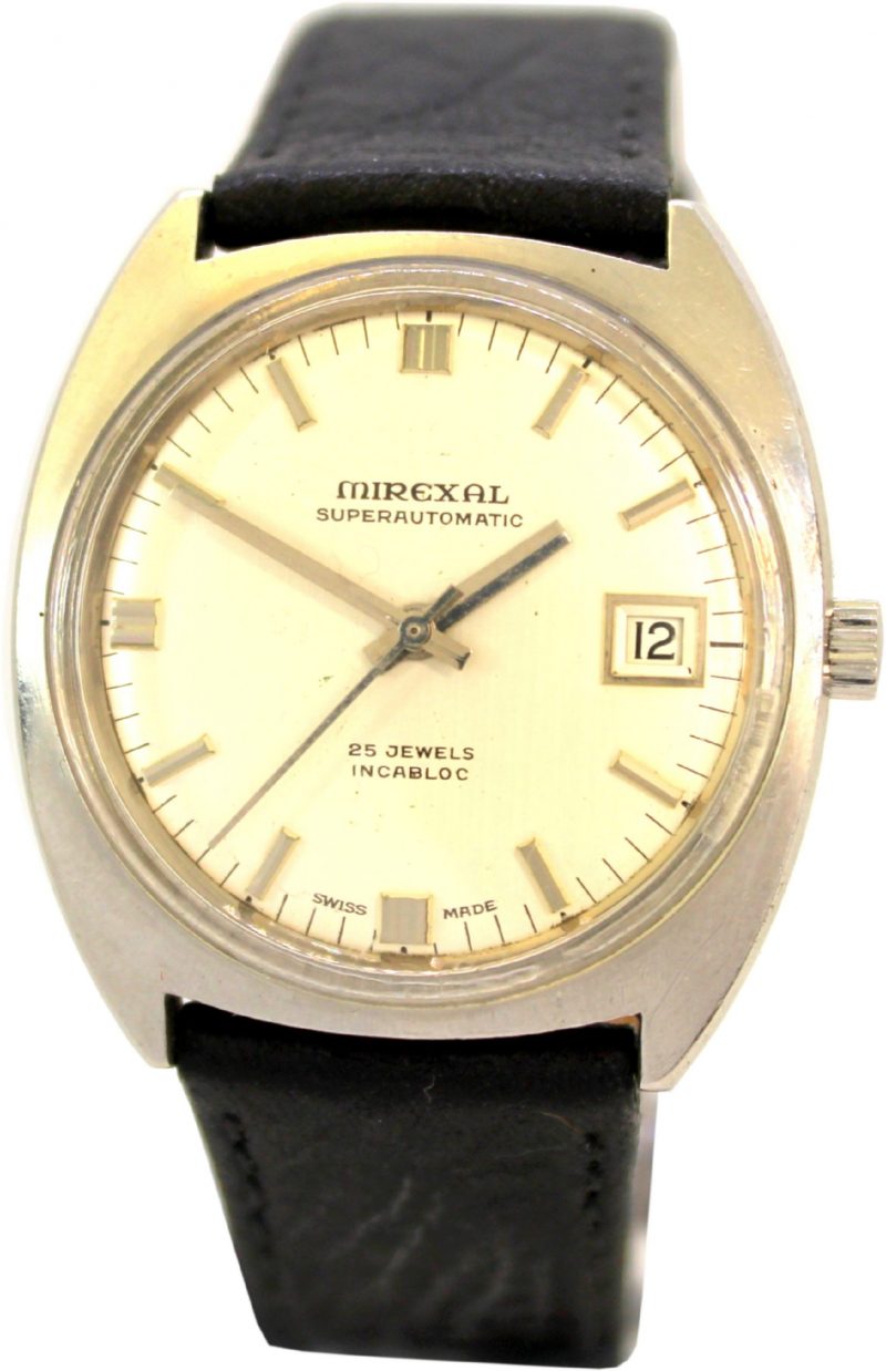 Mirexal superautomatic Herrenuhr Automatik 25 Jewels swiss made Uhr Armbanduhr mit Datum 757-416