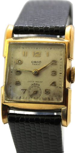 Osco Parat 15 Rubis vergoldet kleine mechanische vintage Uhr Handaufzug mit kleine Sekunde
