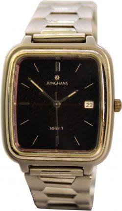 Junghans Solar 1 Herren Armbanduhr Solaruhr mit Datum original Zustand