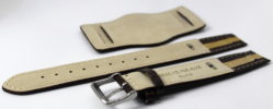 Herren Uhrenarmband Bund mit Unterlage Leder braun 18mm 20mm 22mm