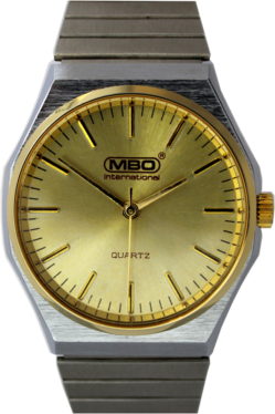 MBO Herren Armbanduhr 3319H Quartz Edelstahl Uhrenarmband 32mm elegant gebraucht