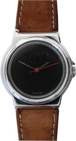 Fortis Containeruhr unisex swiss made Quarz schwarz mit original Leder Uhrband braun 35,5mm gebraucht
