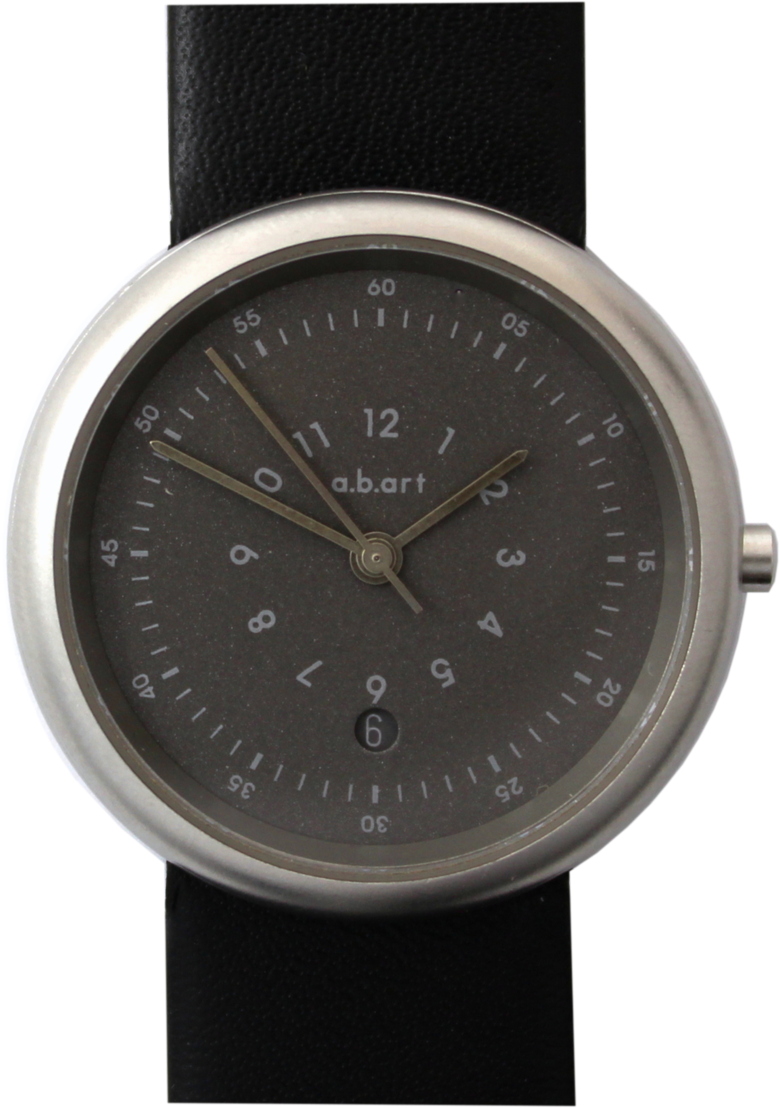 a.b.art Damen Uhr Quarz Datum Lederband neu schwarz 32mm gebraucht