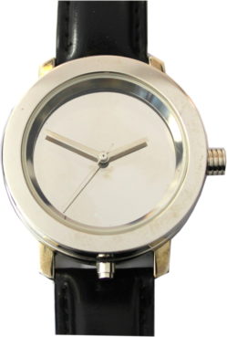 Herrenuhr watch tower eigenes Foto als Zifferblatt stylen Lederband schwarz mit origal Schachtel und Bedienungsanleitung NOS