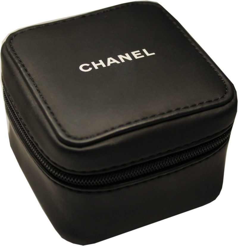 CHANEL Uhrbox Kunststoff soft case schwarz Reise und Service Etui