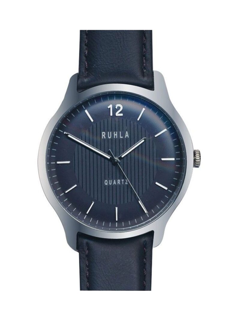 UMR RUHLA-Classic 98081 Herrenuhr Edelstahl Quartz 5 ATM 40 mm Lederband blau – Bild 2